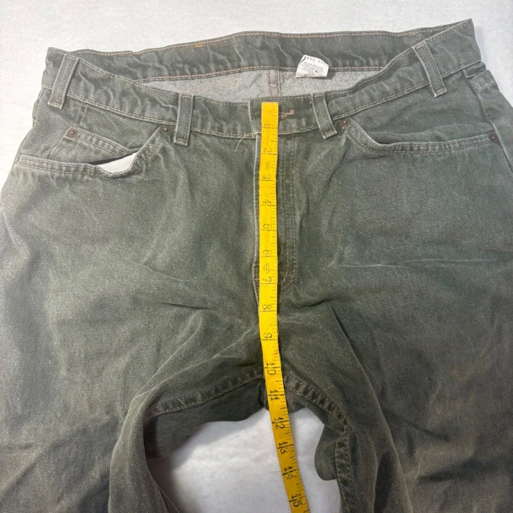 Vintage Levis 562 Loose Fit Husky Orange Tab Green‎ Grey Jeans Made in USA 36x29